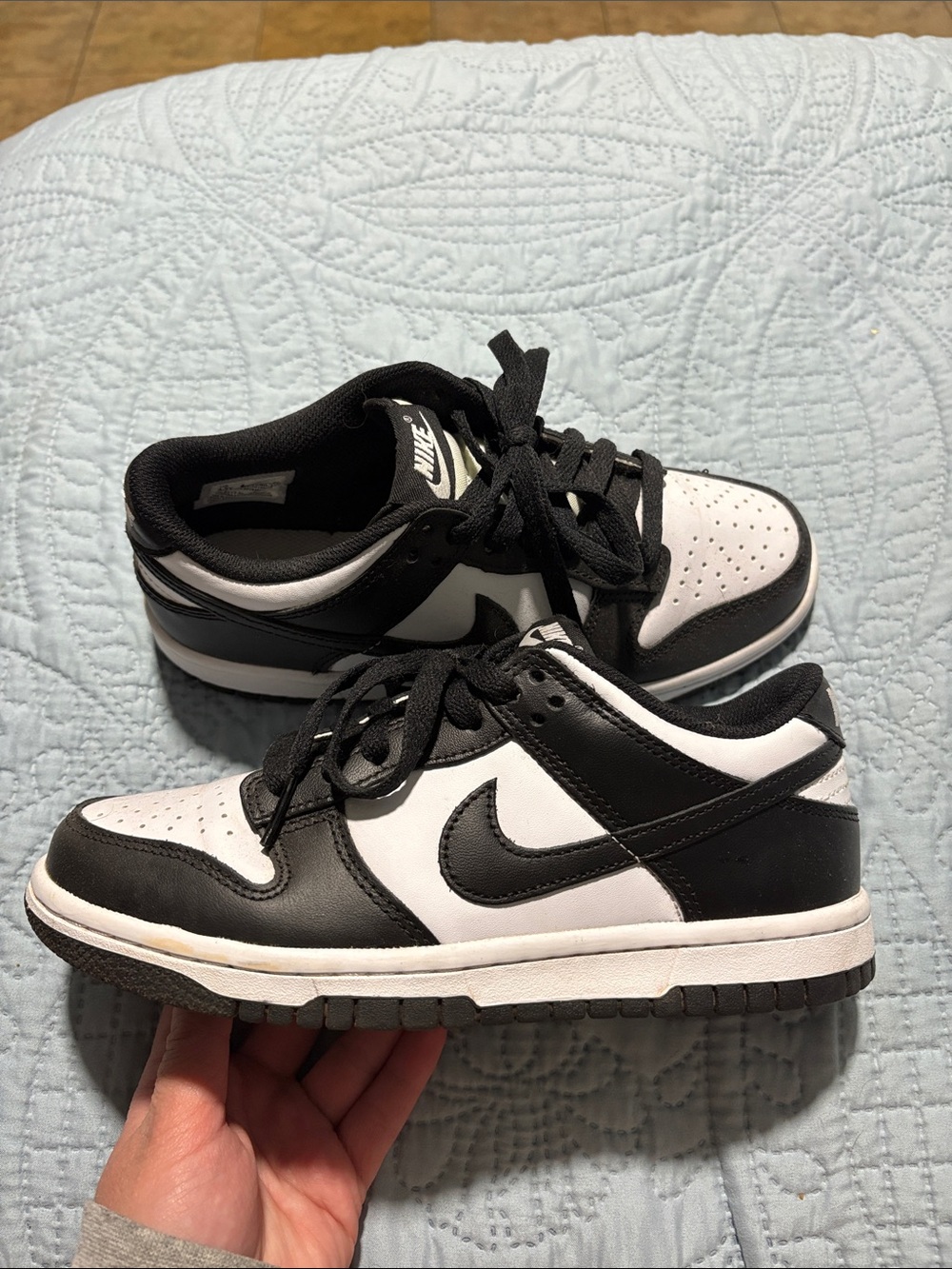 Nike Kids Black and White Low-Top Sneakers